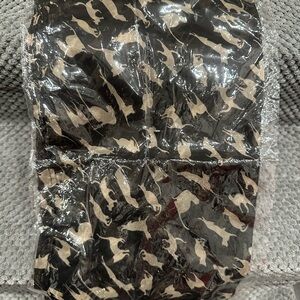 Black and Tan Cat Print Scarf. Thin lightweight material